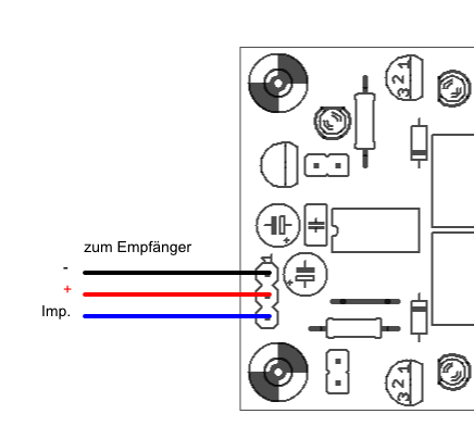 Empfänger-Anschluss des 2-Kanal Schalters