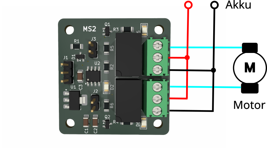 Anschluss eines Motors
