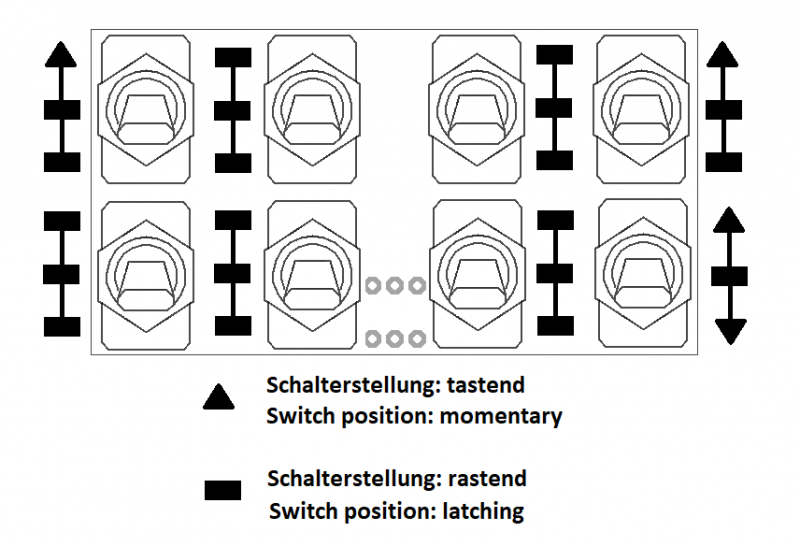 rastende und tastende Schalter