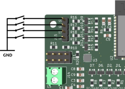 Belegung der Schalteingänge